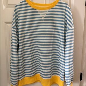 Striped Blue and Yellow Sweatshirt